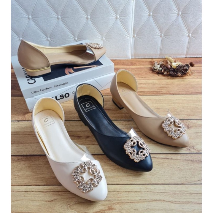 ABBUSHOES AG 26 sepatu pantofel angkot nadine 3cm