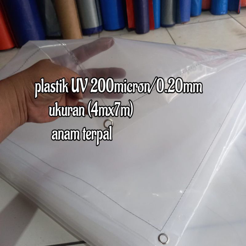 plastik UV+ring 4mx7m 200micron/0.20mm