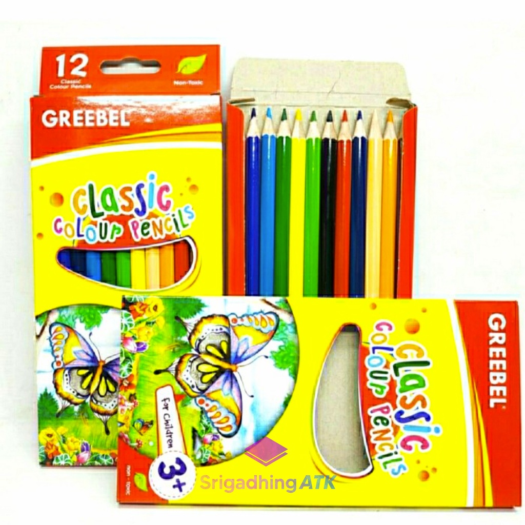 

Watercolour pencil/Pensil Warna GREEBEL 12 Warna ( panjang )