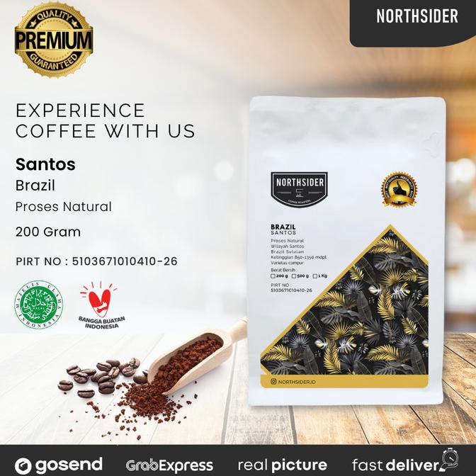 

BIJI KOPI ARABIKA BRAZIL SANTOS NATURAL - 200GR NORTHSIDER COFFEE