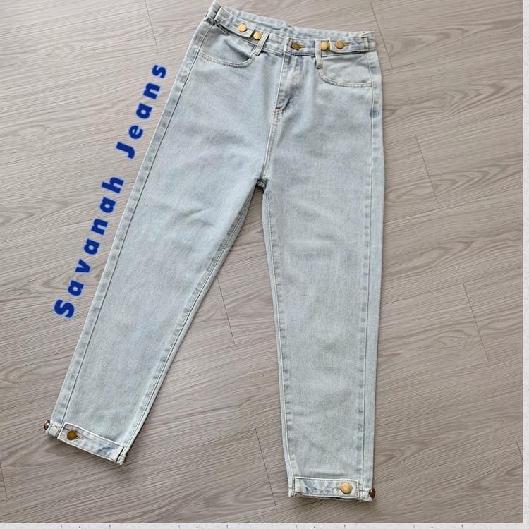 『MPD』 [LUXE.DLABEL]-Savanah Jeans | Highwaist Celana Panjang Jeans Wanita Import Boyfriend Jeans Bag