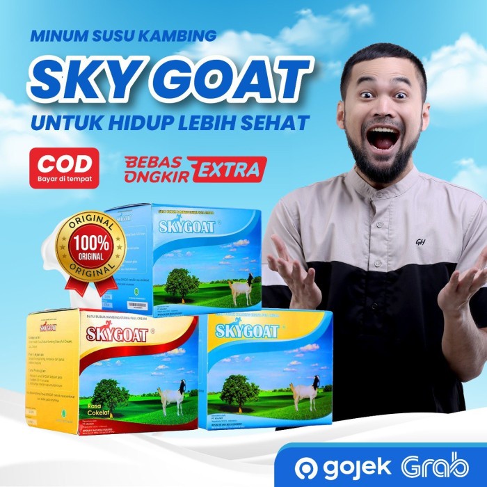 

Susu Kambing Etawa Bubuk SKYGOAT / SKY GOAT Full Cream 1 Box Isi 10 Sachet