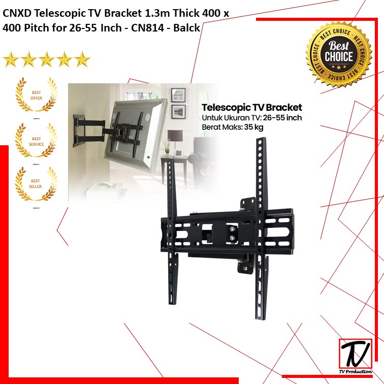 CNXD Telescopic TV Bracket 1.3m Thick 400 x 400 Pitch for 26-55 Inch