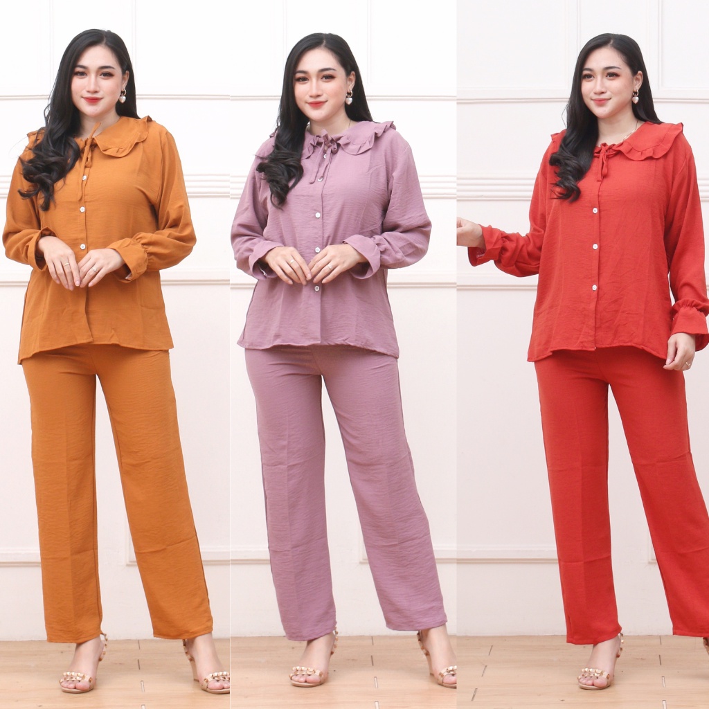 Setelan Rayon Cringkle / Setelan Rayon Wanita Kekinian