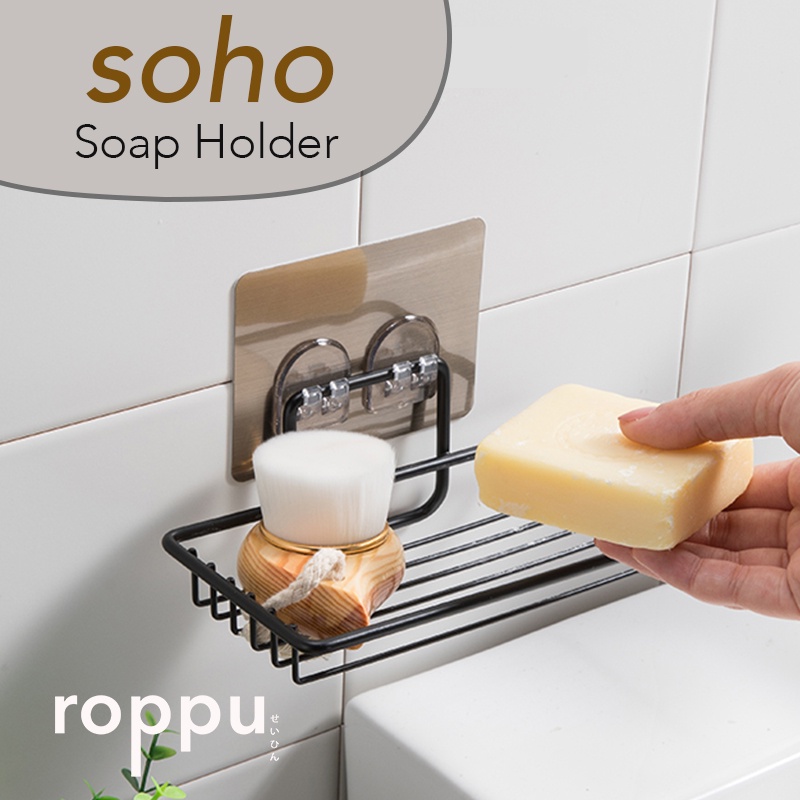 Roppu Tempat Sabun Batang Tempel Soap Holder Dinding Kamar Mandi