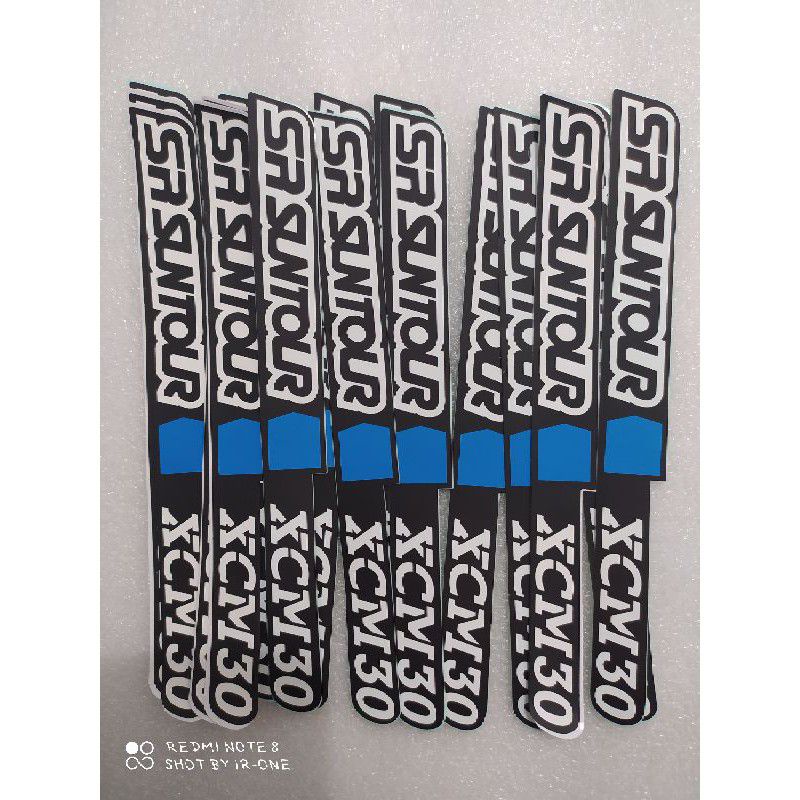 Decal sticker fork SR Suntour xcm30,xct v4,xce28 original stiker shock depan sepeda