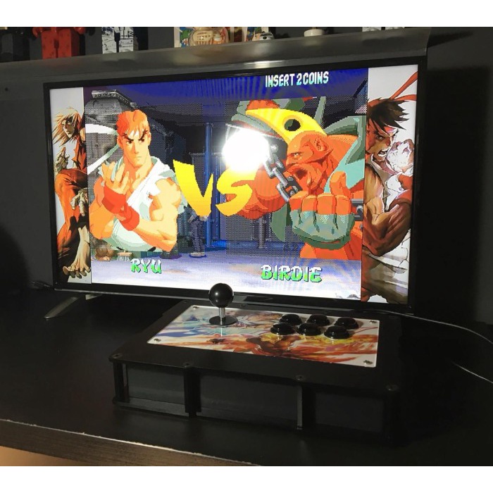 EGO Arcade Deck Black With Black Joystick  (6200 Games ++)