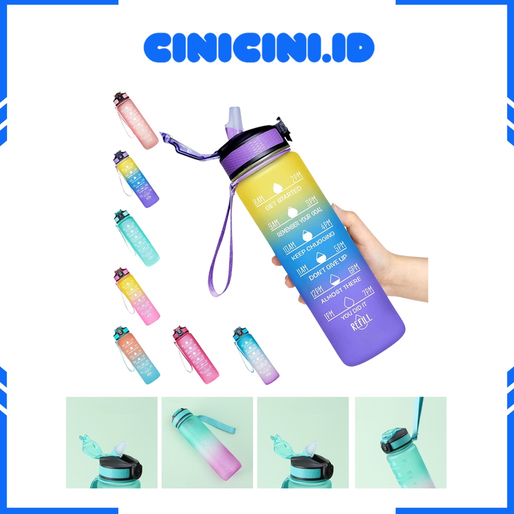 [ Cinicini ] Botol Minum Rainbow slim [ 1 liter ]