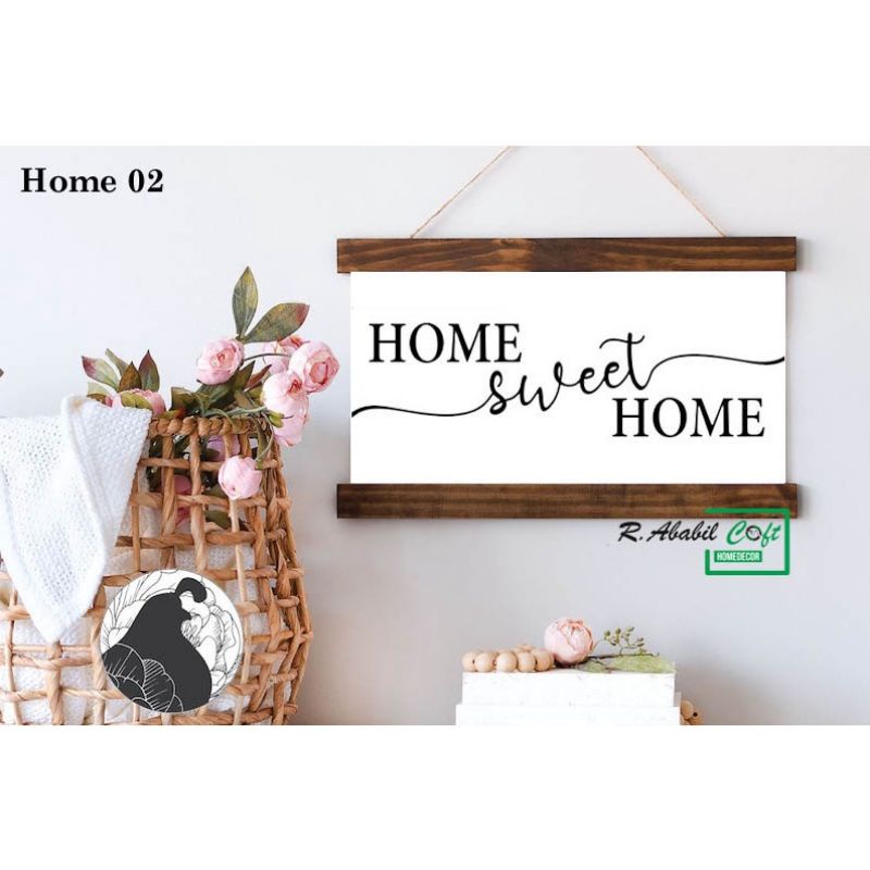 Walldecor Hiasan Dinding Home Sweet Home | Gantungan Aesthetic