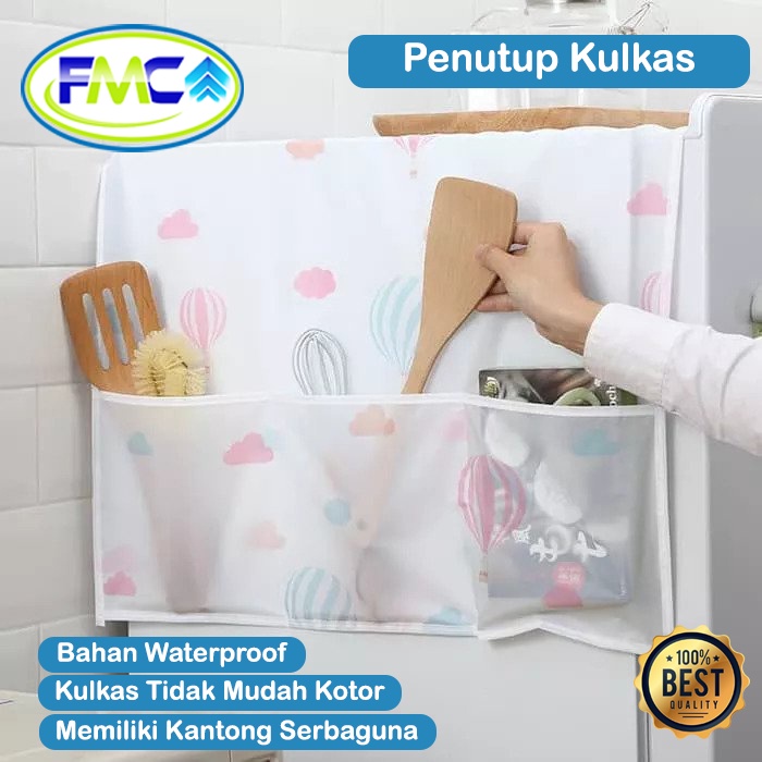 Penutup Kulkas Waterproof Aesthetic Cover Lemari Es Anti Air Sarung Alas Taplak Kulkas Penutup Kulkas Kantong