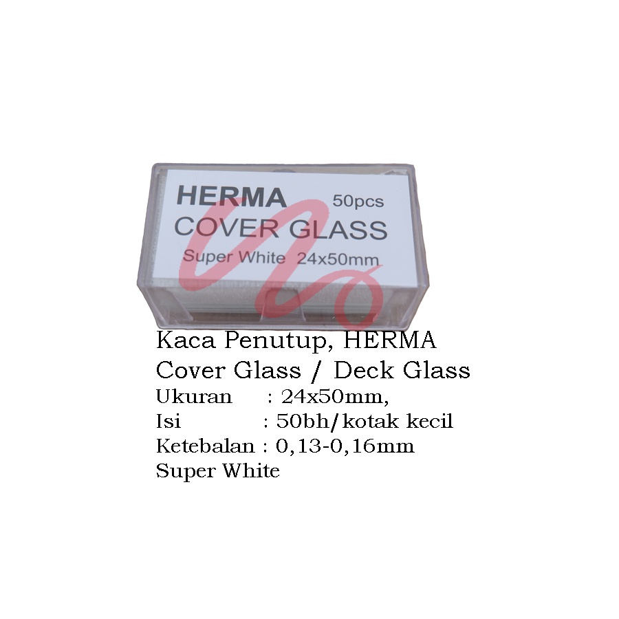 Cover Glass 24 x 50 mm kaca penutup HERMA