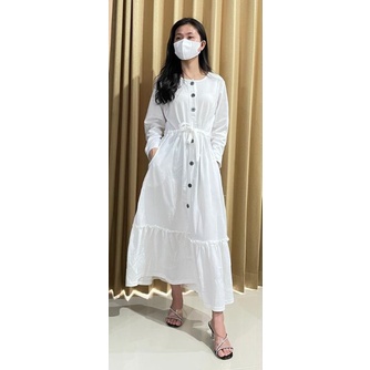Gamis Putih Polos Busui Gamis Wanita Putih Polos Serut