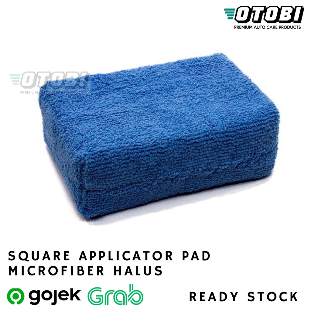 Square Microfiber Pad Applicator Sponge Wax Polish Tangan Halus Kotak