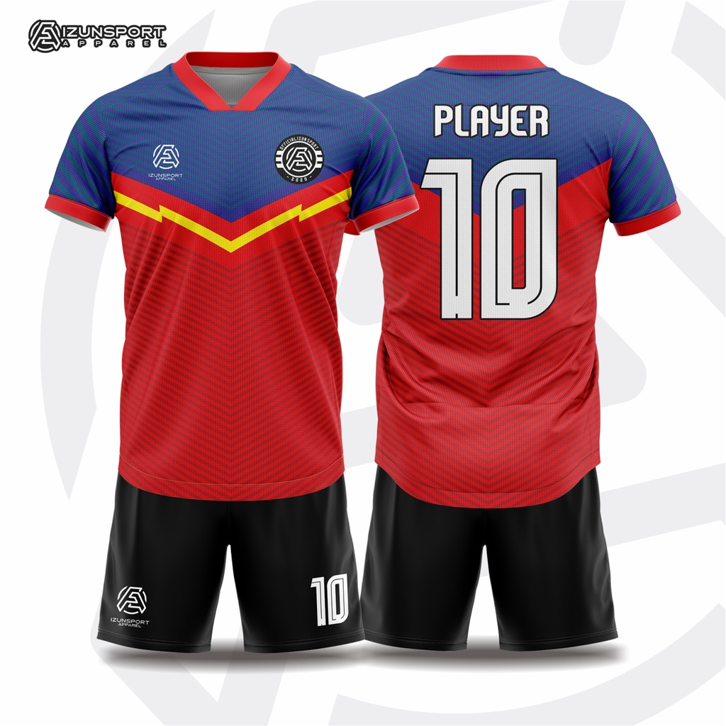 setelan jersey full printing sepakbola futsal custome satuan motif salur 0.10