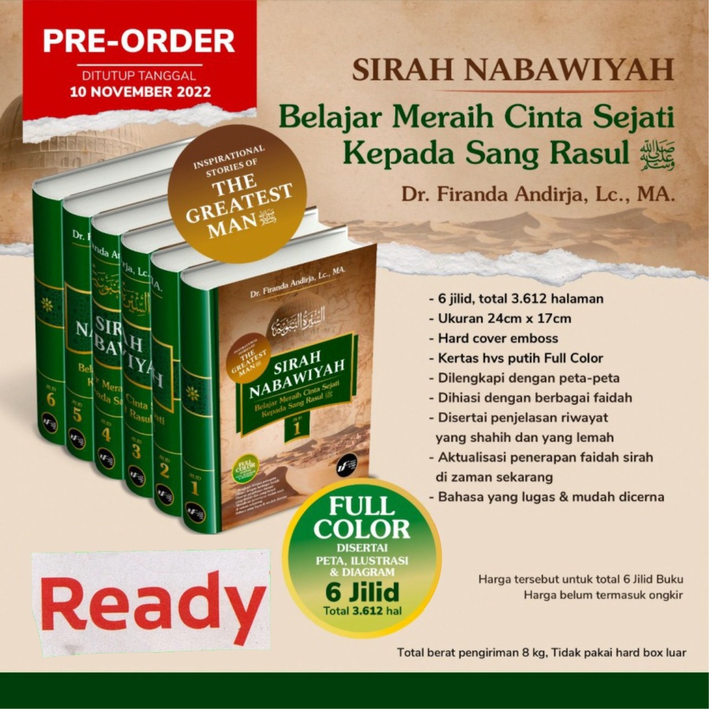 Buku Sirah Nabawiyah 6 Jilid Ustadz Firanda Andirja |