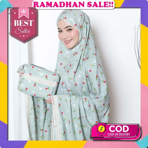 Syahdika - Mukena Dewasa Silk Daily Motif Tas Premium Arsyila Series Mukena Traveling Mini Pouch Muk