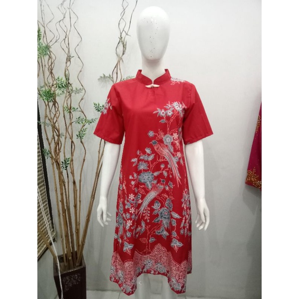 cheongsam dress atasan batik wanita