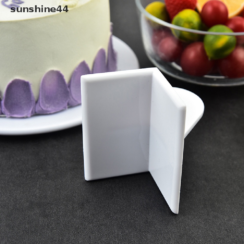 Sunshine 3Pcs Plastik Kue Cream Penghalus Pemotong Adonan Scraper Padd Baking Cutg Tool.