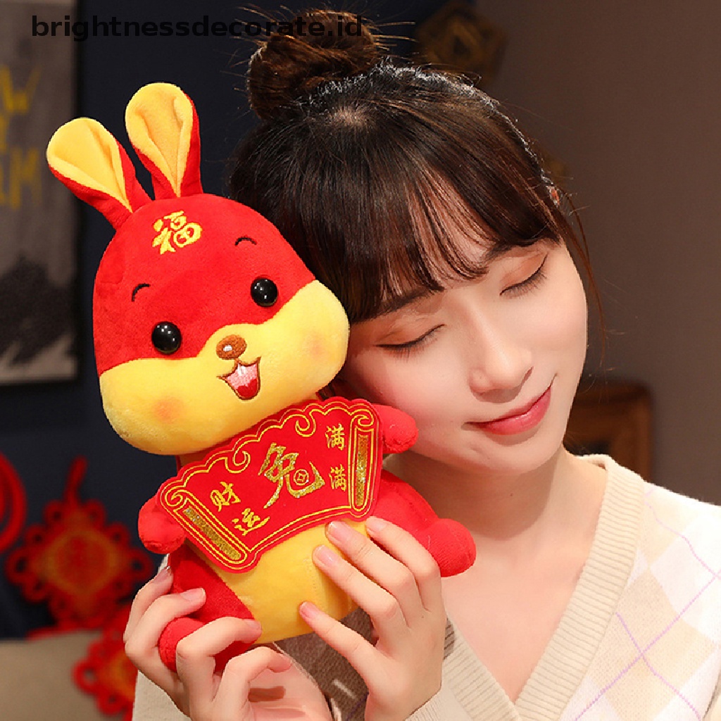 [Birth] 2023tahun Baru Tang Suit Gaya Cina Kelinci Mainan Mewah Lucky Bunny Boneka Boneka [ID]