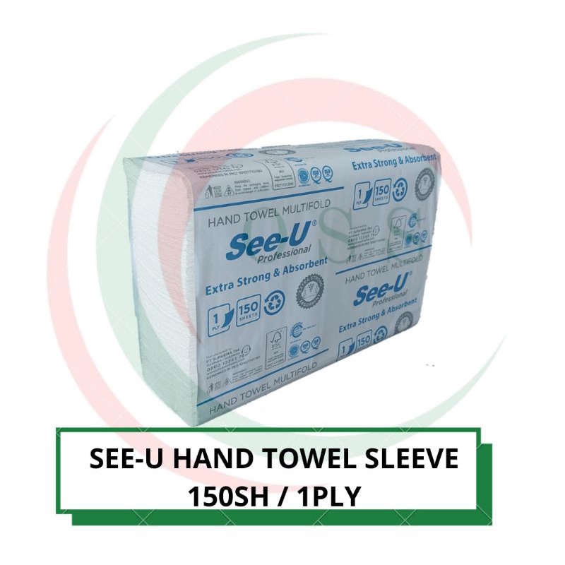 Tissue Tisu SEE U Hand Towel Sleeve 150 sh / 1 ply