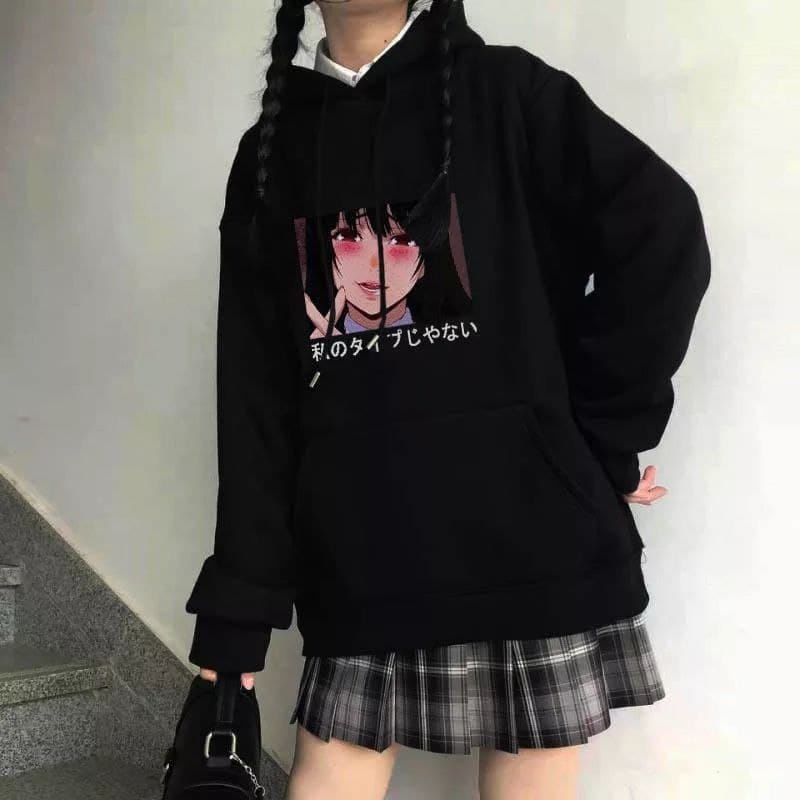 HOODIE ANIME OVERSIZE YAMIKO HOODIE UNISEX ONESIZE - ATASAN CEWEK LUCU PREMIUM