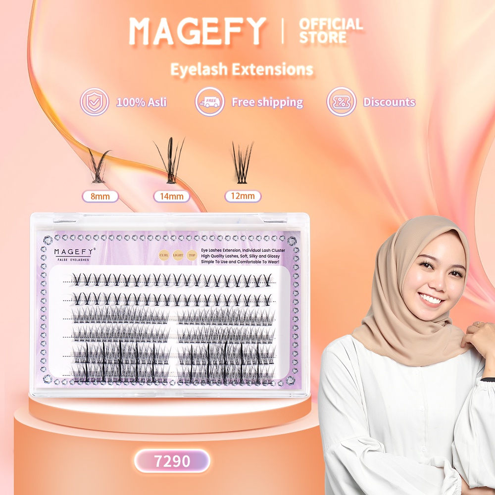 MAGEFY Fake Eyelashes Bulu Mata Palsu Festive Beauty Setan Kecil 7290