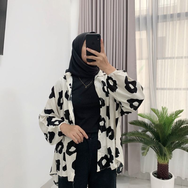 KEMEJA OVERSIZE RAYON MOTIF