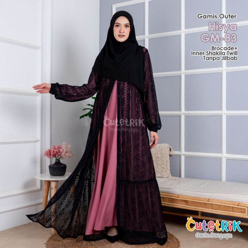 Gamis Dewasa  Gamis Outer Hisya by cutetrik
