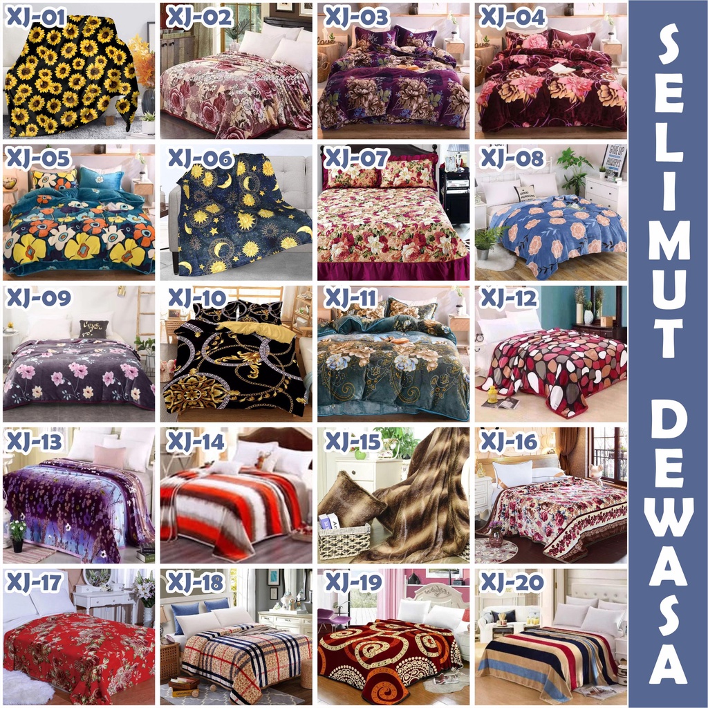 Selimut Bulu Halus Lembut Motif Dewasa Murah Impor