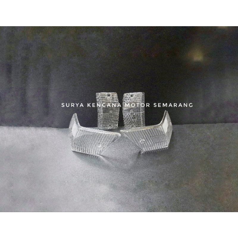 Mika kaca lampu sen sein Vespa PX Exclusive Excel putih depan belakang set