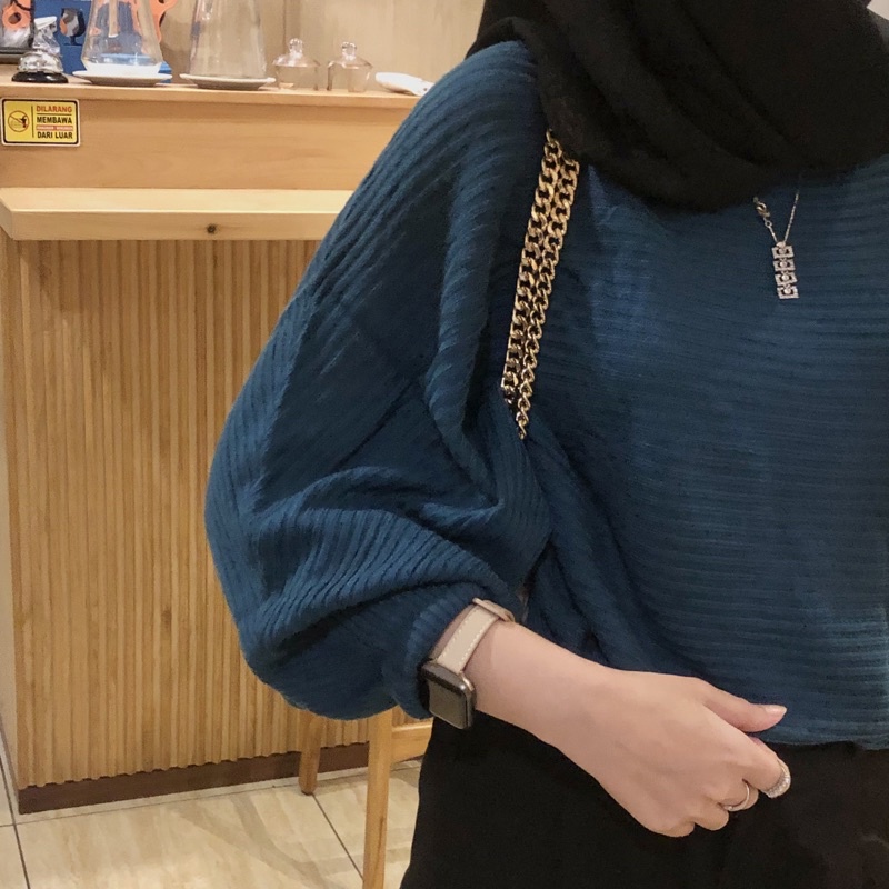 Batwing Sweater - Atasan Rajut - Blouse Rajut - Atasan Wanita