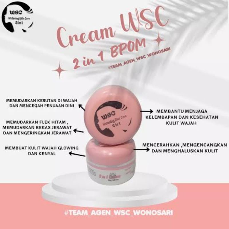 CREAM WSC 2 in 1 ORI BER BPOM