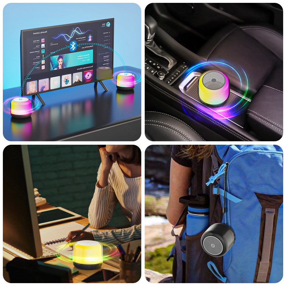 SPEAKER BLUETOOTH BASS MINI PORTABLE TWS DENGAN LED RAINDOW/SPEAKER RADIO/SPEAKER BT/ SPEAKER LED STEREO