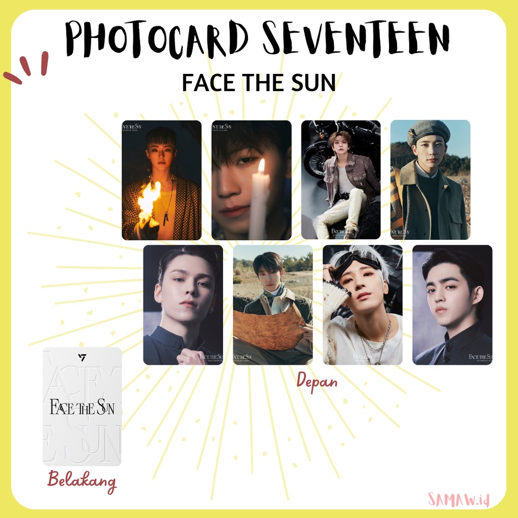 PHOTOCARD SEVENTEEN FACE THE SUN