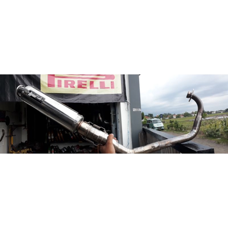 knalpot racing satria fu karbu lone rider