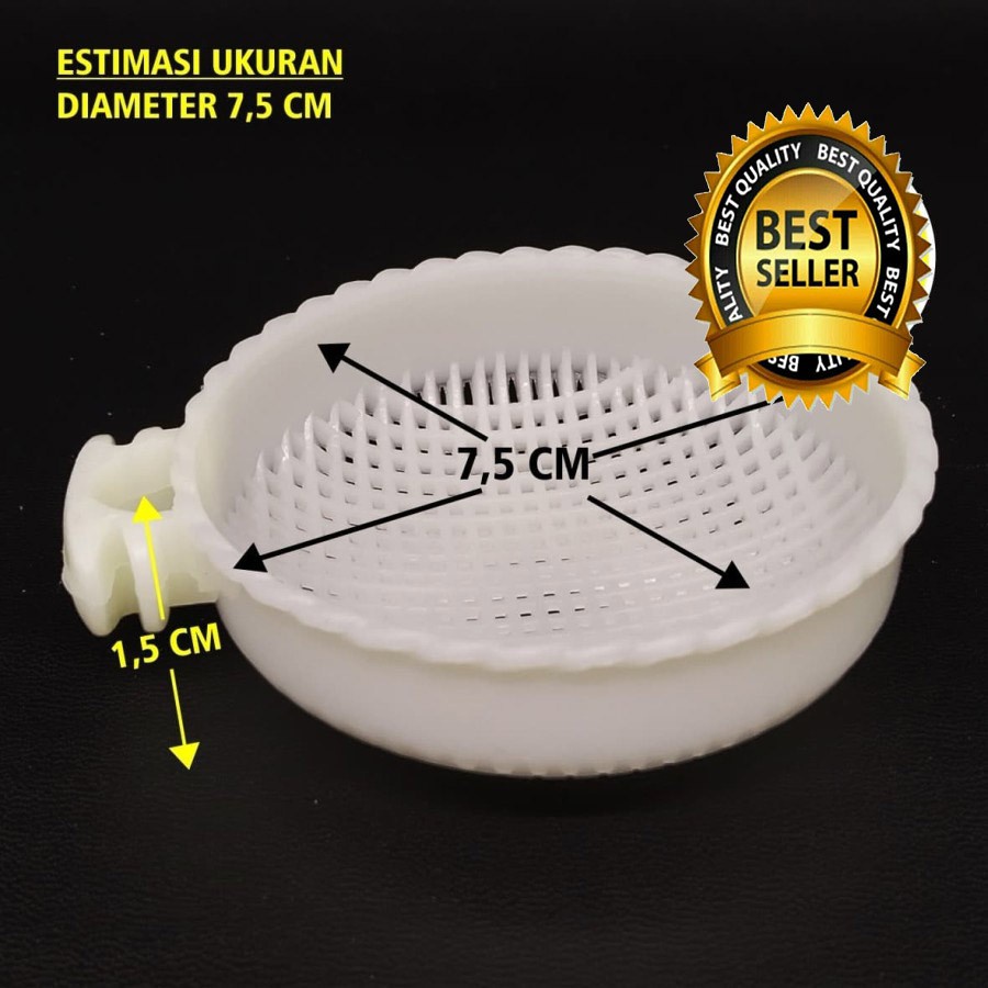 CEPUK WADAH PAKAN KROTO BURUNG ELITE SONG UKURAN BESAR SEDANG KECIL TEMPAT PAKAN JANGKRIK DLL