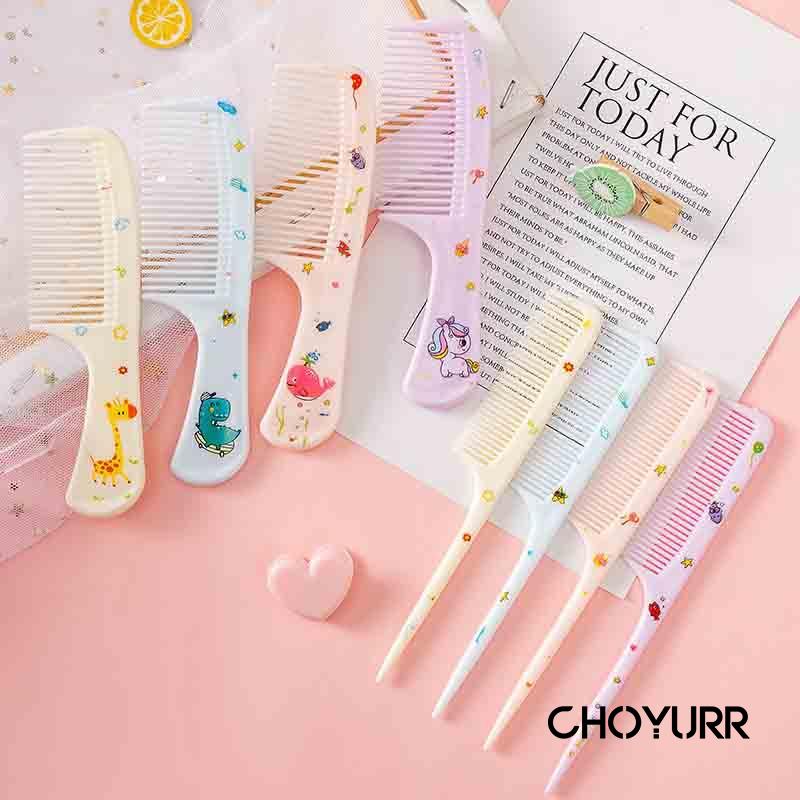 【COD】2Pcs/Set Sisir Unicorn / Comb Sisir Lucu Karakter Motif / Sisir Gagang Ddan Lurus / Sisir Rambut Karakter / Hair Comb Import Murah-CH