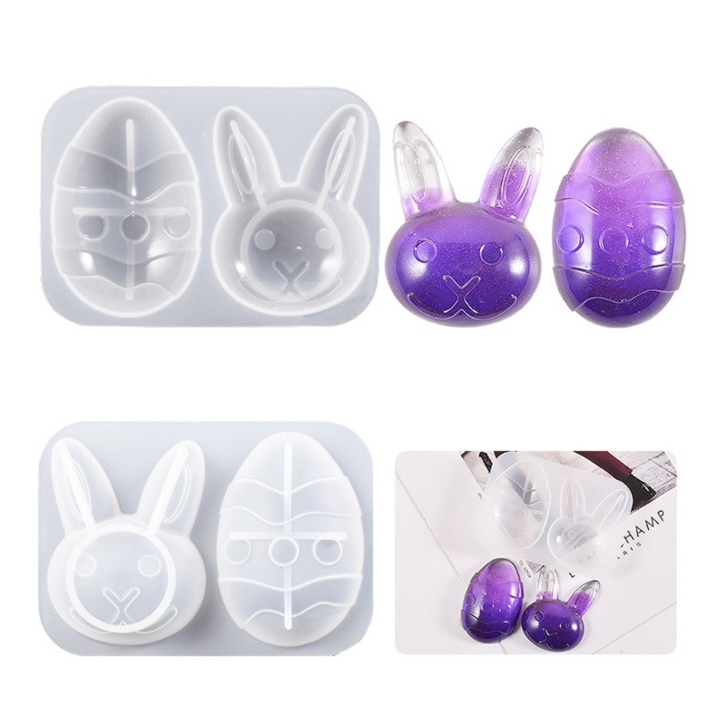 Siy Easter Rabbit Bunny Cetakan Silikon Lucu Rabbit-Head Epoxy Resin Casting Mold