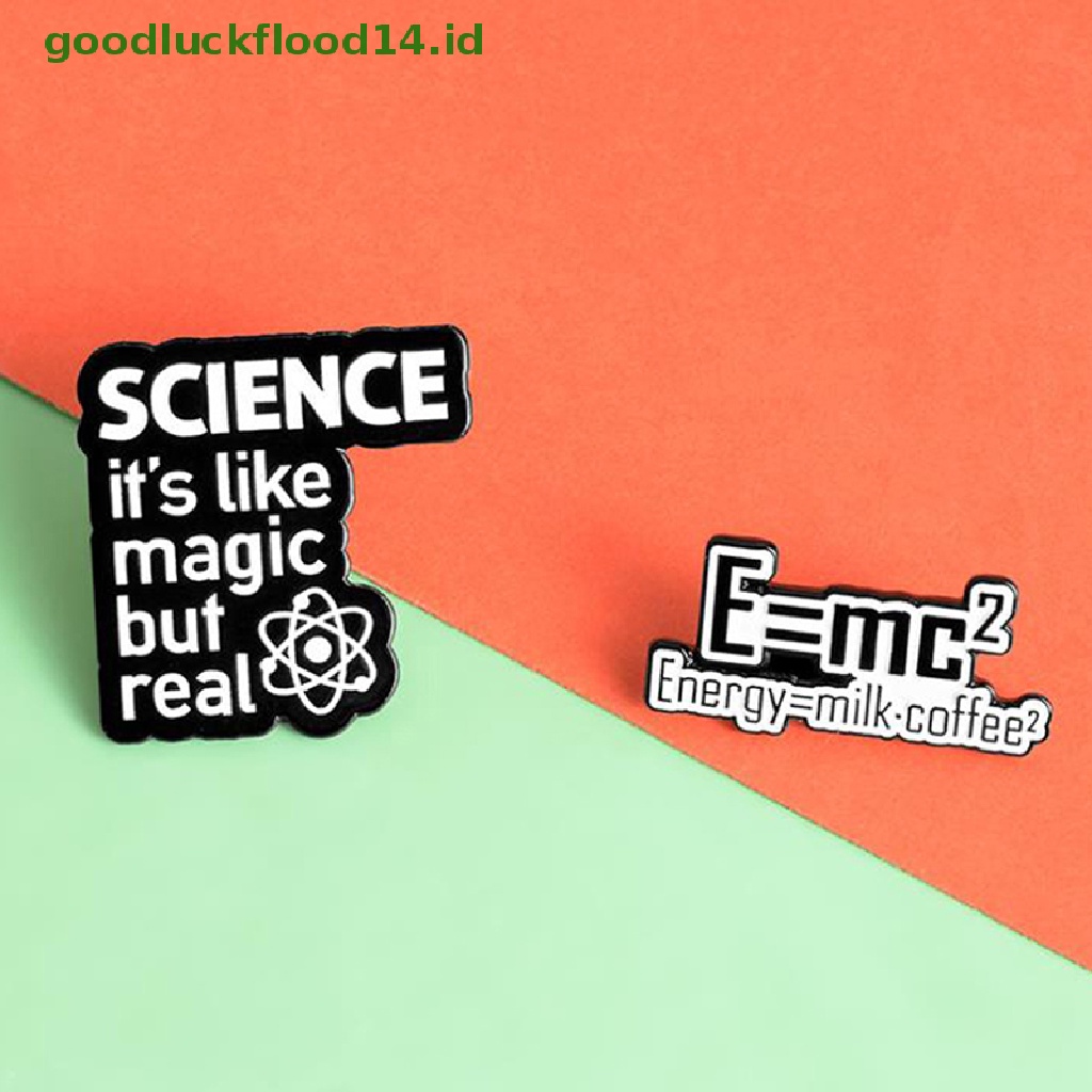 [GOOGFOUR] 1pc Science is Magic Enamel Pin Bros Tas Kerah Pin Hitam Putih Lencana Perhiasan [TOP]