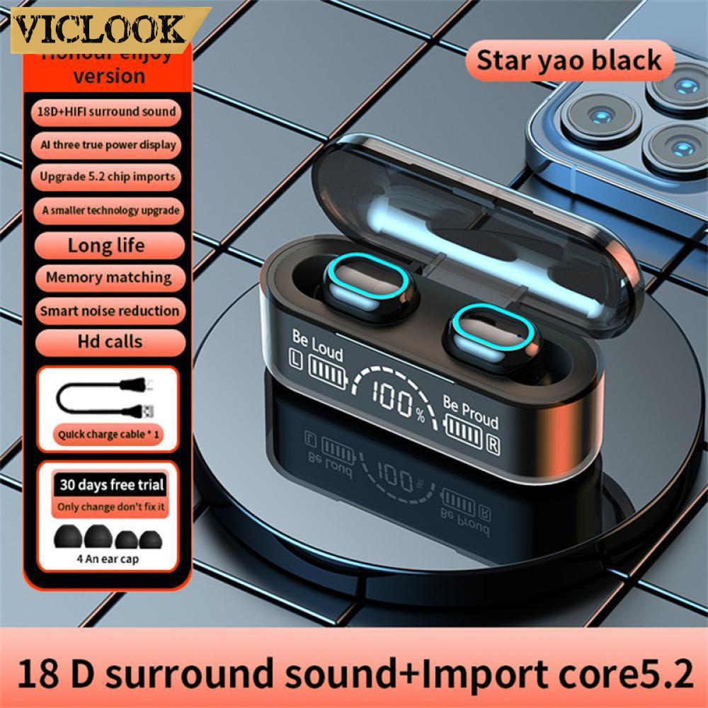 VICLOOK COD G35 TWS Bluetooth Earphone 5.2 Headphone Nirkabel Olahraga Headset Finger Touch