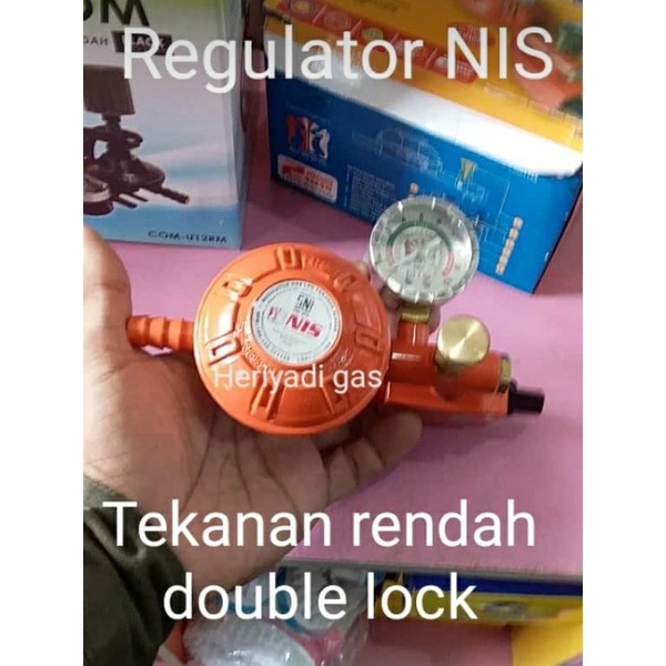 regulator kompor gas  Nis tekanan rendah double safeti lock