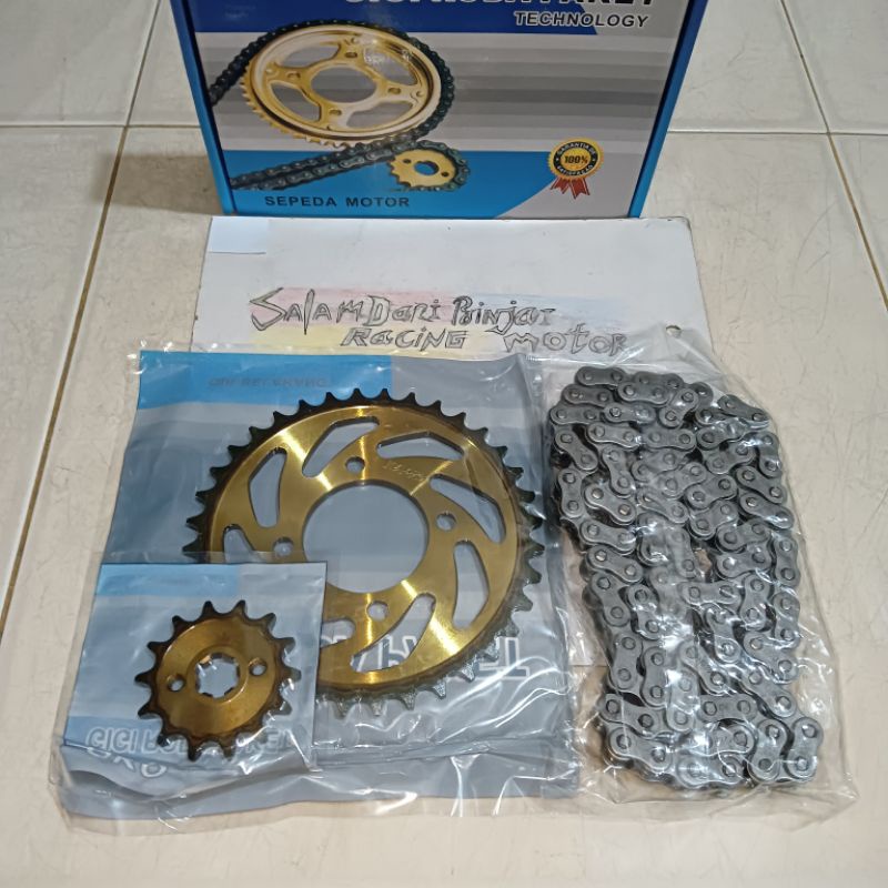 GIR PAKET KOMPLIT/GIGI TARIK KOMPLIT GIR PAKET GEAR SET MOTOR SMASH NEW