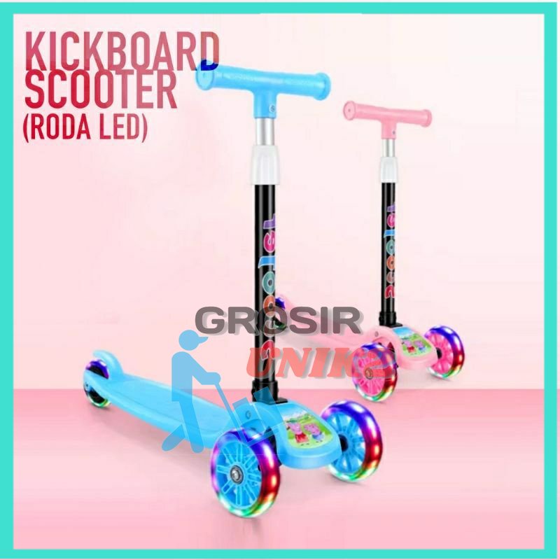 Scooter 3 Roda Led kickboard Skuter Otoped Anak 3 Roda Lampu grosir unik2