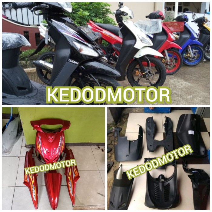 Cover Full Body Bodi Kasar Halus Mio Sporty 2005-2007 Merah Maroon