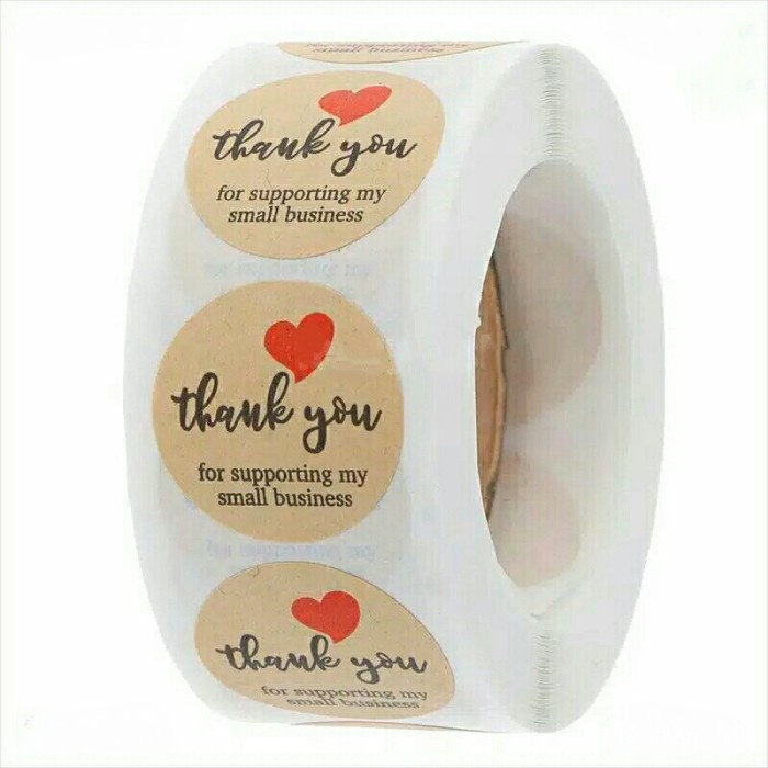 

%$%$%$%$] Stiker Thank You Roll Bulat Sticker Ucapan Terima Kasih
