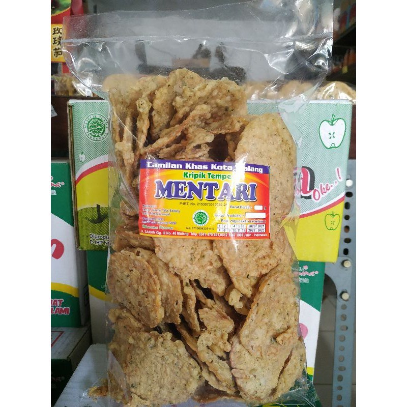 

EKSLUSIF Keripik Tempe Sanan Cap Mentari Best Seller Kemasan 500 Gram