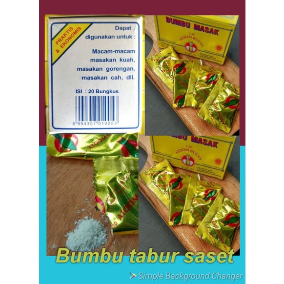 

PENYEDAP RASA BUMBU MASAK CAP ATOM BULAN 7 GRM