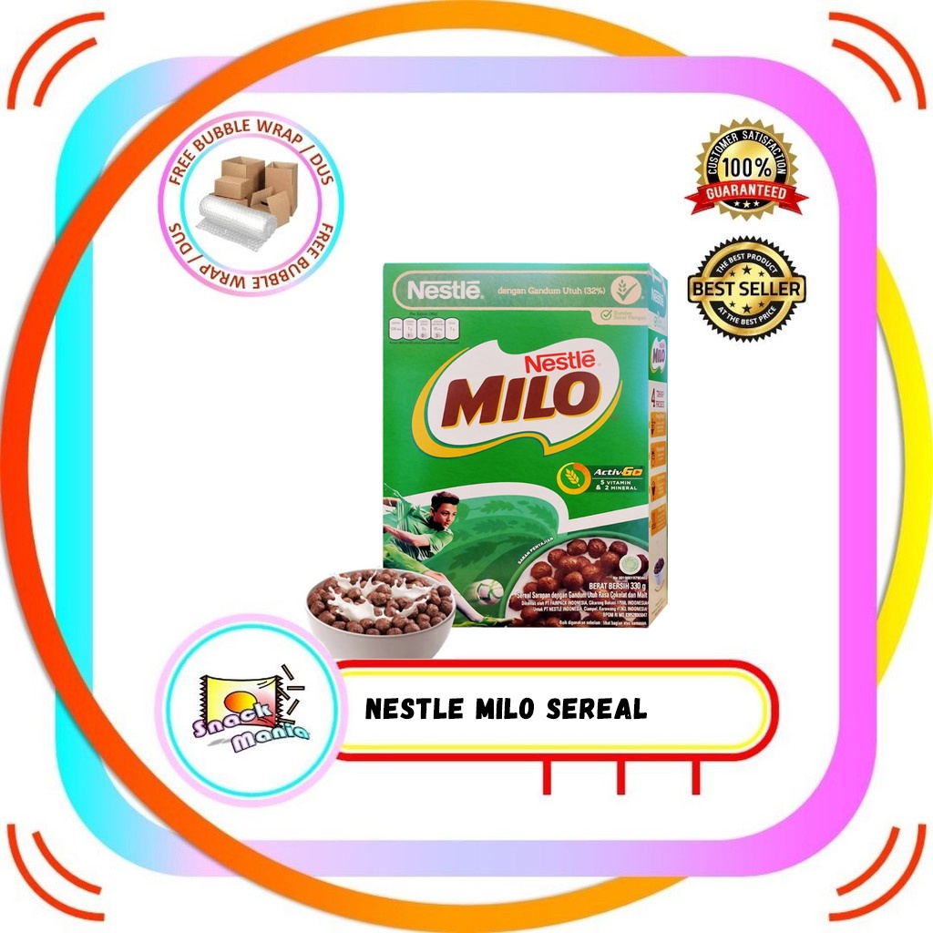 

Nestle Milo Ball Chocolate Cereal Activ-Go 330 gr Sereal Bola Coklat