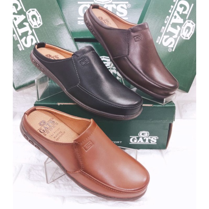 Sepatu sandal (bustong) kulit pria GATS NB OO2 brown,black,tan Original and realpict