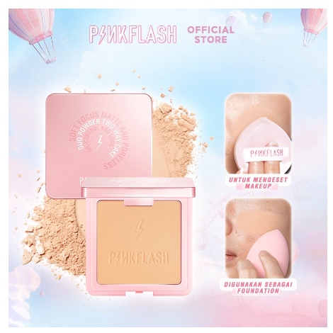 [ Natol-10 ] Pinkflash Duo Effect Pressed Powder PF-F17 - TWC 9G